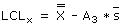lower control limit x-bar sigma